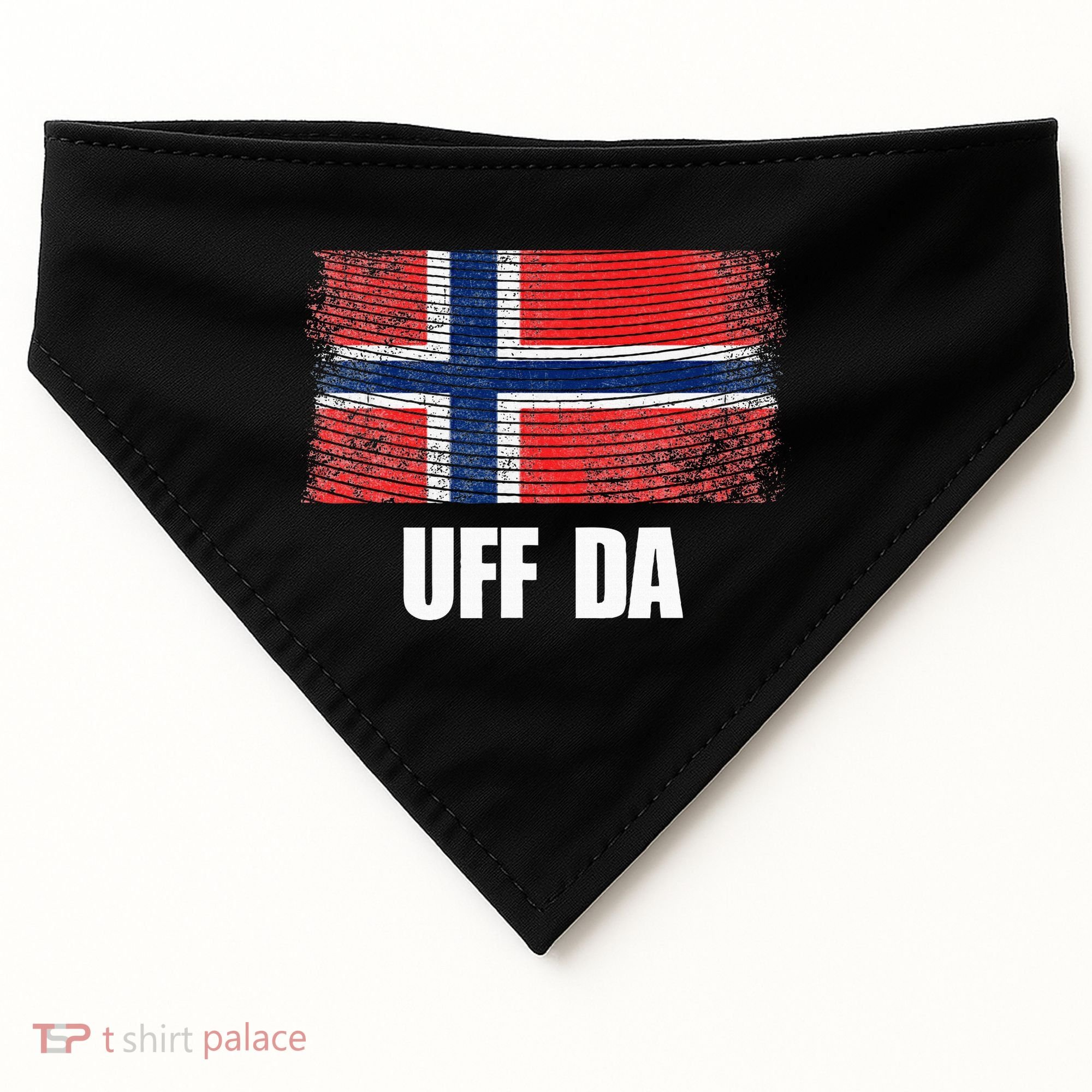 Norway Flag Uff Da  Great Norge Gift USA-Made Doggie Bandana