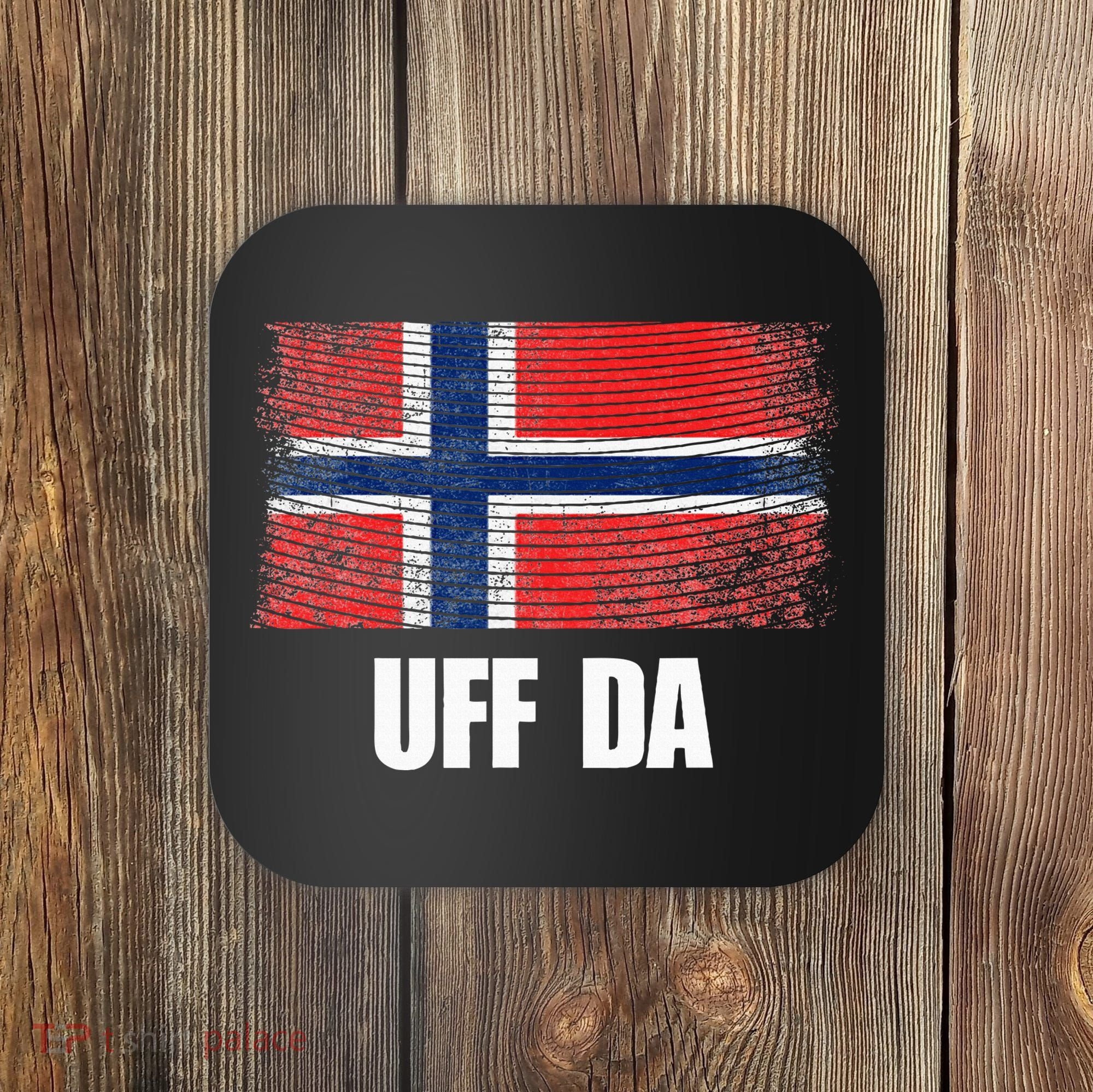Norway Flag Uff Da  Great Norge Gift Coaster