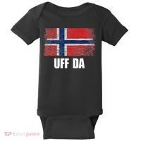 Norway Flag Uff Da  Great Norge Gift Baby Bodysuit thumb 0