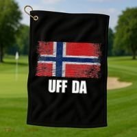 Norway Flag Uff Da  Great Norge Gift Golf Towel thumb 1