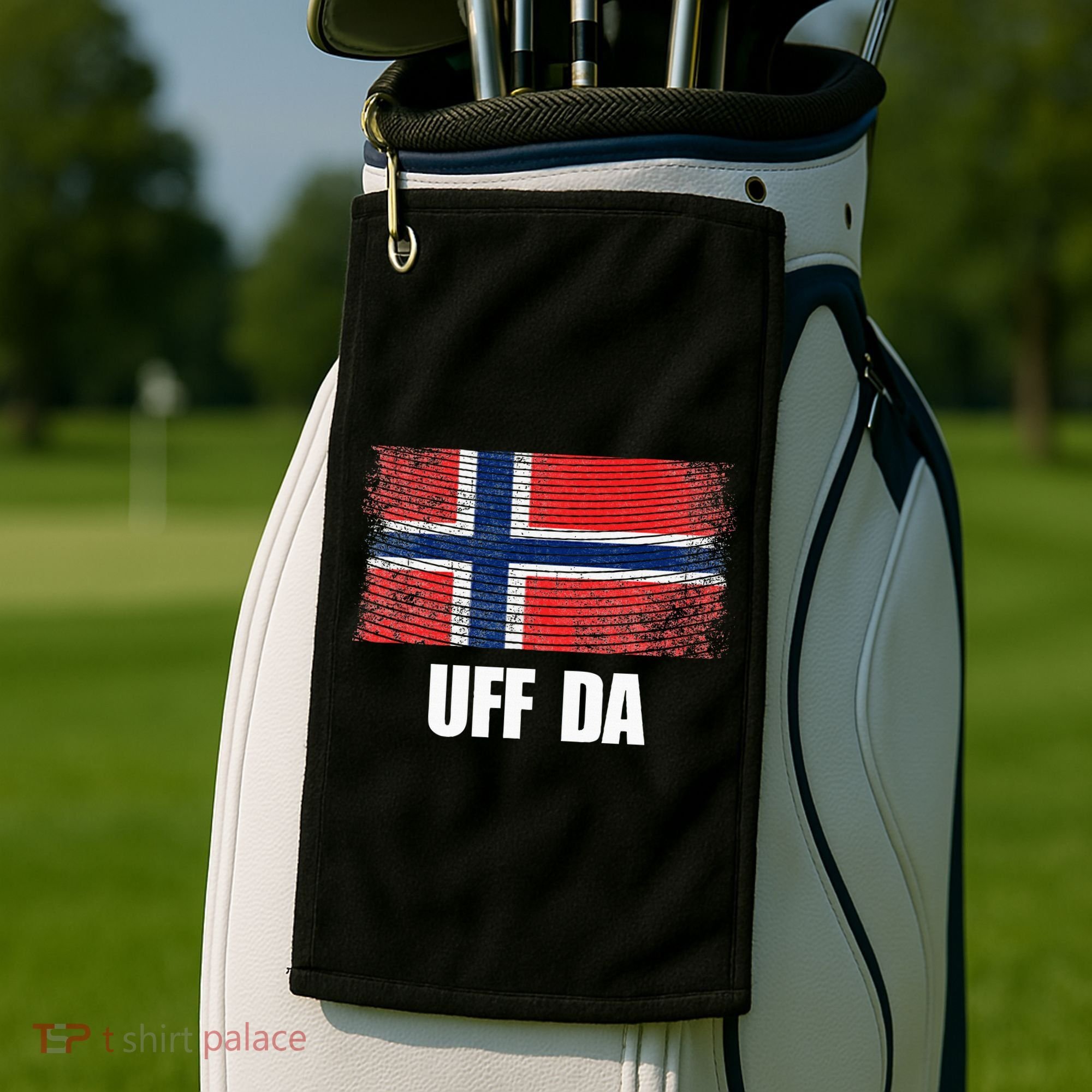 Norway Flag Uff Da  Great Norge Gift Golf Towel