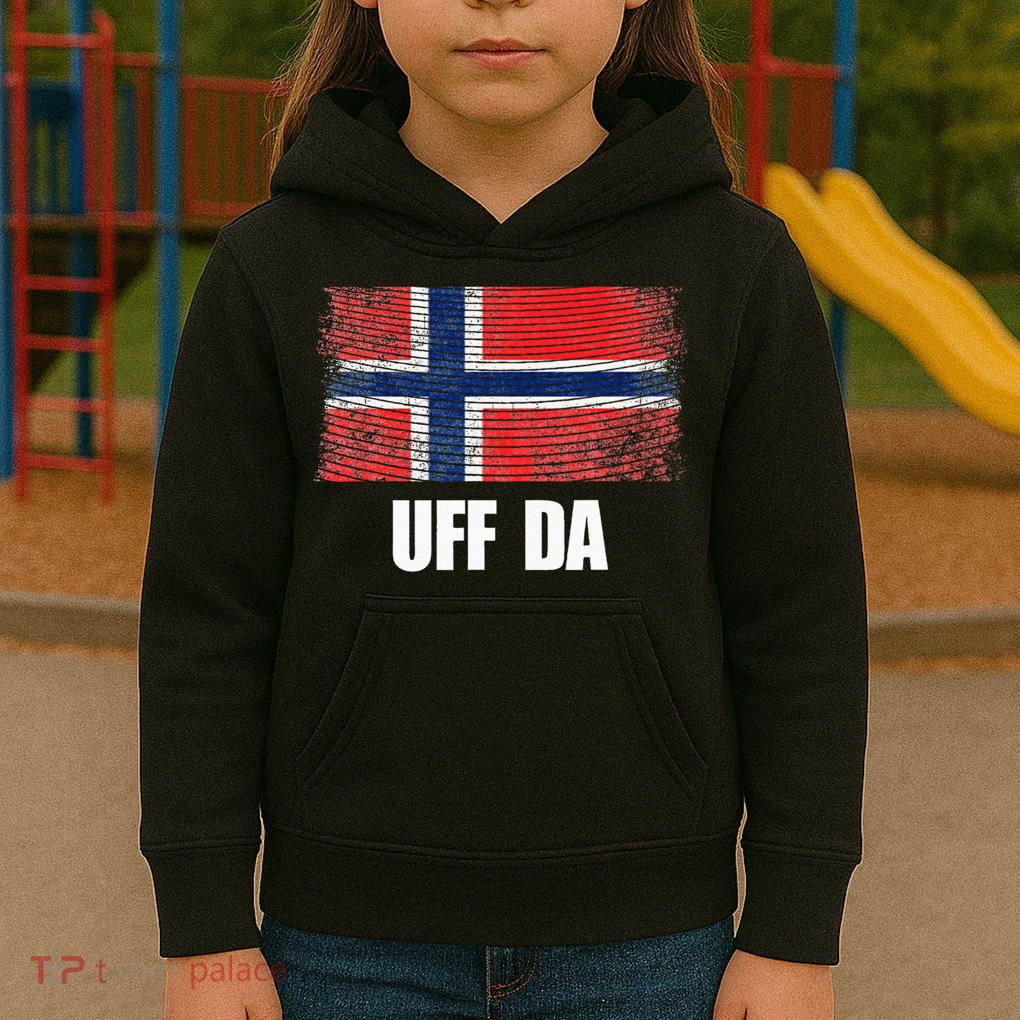 Norway Flag Uff Da  Great Norge Gift Kids Hoodie