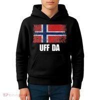 Norway Flag Uff Da  Great Norge Gift Kids Hoodie thumb 4