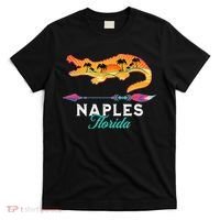 Naples Florida USA Alligator Sunset Palm Trees Souvenir T-Shirt thumb 0