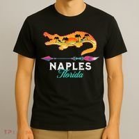 Naples Florida USA Alligator Sunset Palm Trees Souvenir T-Shirt thumb 3