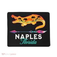 Naples Florida USA Alligator Sunset Palm Trees Souvenir Mousepad thumb 0