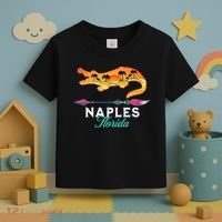 Naples Florida USA Alligator Sunset Palm Trees Souvenir Toddler T-Shirt thumb 3