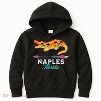 Naples Florida USA Alligator Sunset Palm Trees Souvenir Kids Hoodie thumb 0