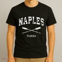Naples Florida Vintage Nautical Crossed Oars T-Shirt thumb 3