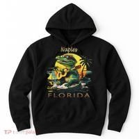 Naples Florida Vacation Cute Alligator Sunset Souvenir Hoodie thumb 0