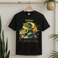 Naples Florida Vacation Cute Alligator Sunset Souvenir T-Shirt thumb 2