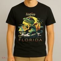 Naples Florida Vacation Cute Alligator Sunset Souvenir T-Shirt thumb 3