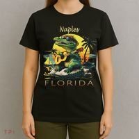 Naples Florida Vacation Cute Alligator Sunset Souvenir T-Shirt thumb 4