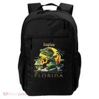 Naples Florida Vacation Cute Alligator Sunset Souvenir Backpack thumb 0
