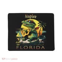 Naples Florida Vacation Cute Alligator Sunset Souvenir Mousepad thumb 0