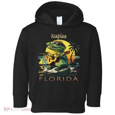 Naples Florida Vacation Cute Alligator Sunset Souvenir Toddler Hoodie