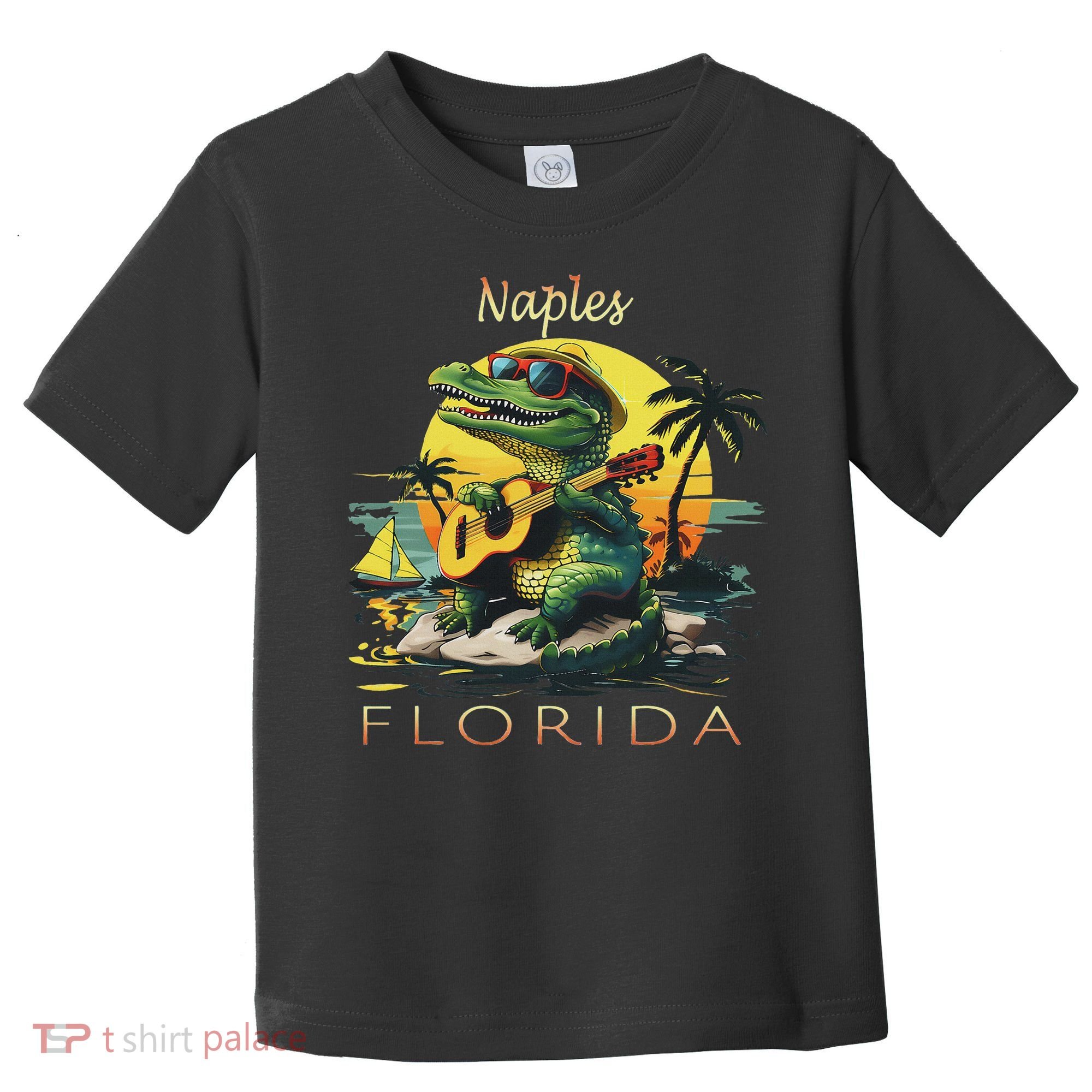Naples Florida Vacation Cute Alligator Sunset Souvenir Toddler T-Shirt