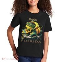 Naples Florida Vacation Cute Alligator Sunset Souvenir Kids T-Shirt thumb 2