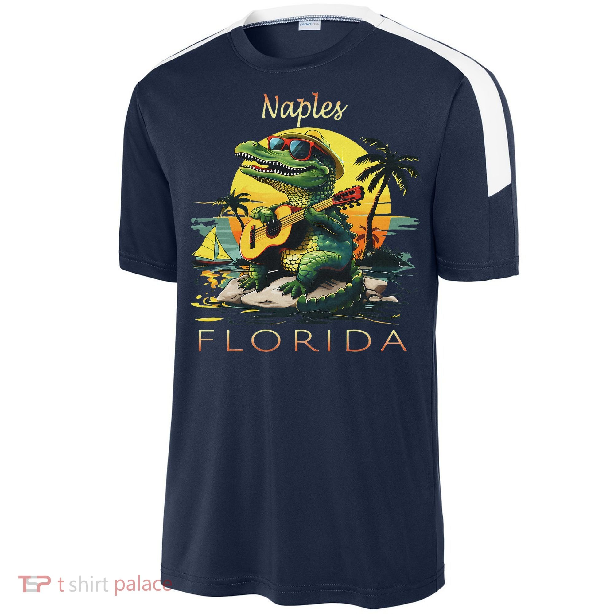 Naples Florida Vacation Cute Alligator Sunset Souvenir Sport-Tek Competitor United Soccer Jersey