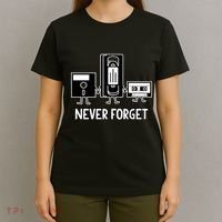 Never Forget Vintage Floppy Disk Vhs Tape 90s 80s Cassette T-Shirt thumb 4
