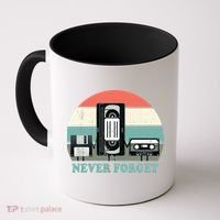 Never Forget VHS, Cassette, Floppy Disc Old School Retro Coffee Mug thumb 0