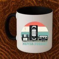 Never Forget VHS, Cassette, Floppy Disc Old School Retro Coffee Mug thumb 2