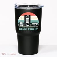 Never Forget VHS, Cassette, Floppy Disc Old School Retro Tumbler thumb 0