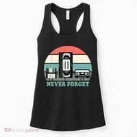 Never Forget VHS, Cassette, Floppy Disc Old School Retro Women's Tank Top thumb 0