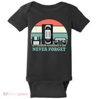 Never Forget VHS, Cassette, Floppy Disc Old School Retro Baby Bodysuit thumb 0