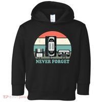Never Forget VHS, Cassette, Floppy Disc Old School Retro Toddler Hoodie thumb 0