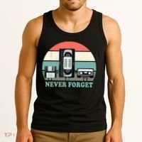 Never Forget VHS, Cassette, Floppy Disc Old School Retro Tank Top thumb 3
