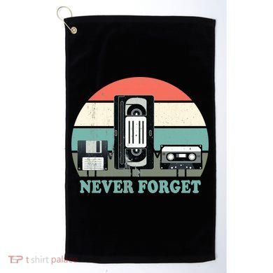 Never Forget VHS, Cassette, Floppy Disc Old School Retro Golf Towel