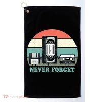 Never Forget VHS, Cassette, Floppy Disc Old School Retro Golf Towel thumb 0