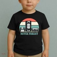 Never Forget VHS, Cassette, Floppy Disc Old School Retro Toddler T-Shirt thumb 2