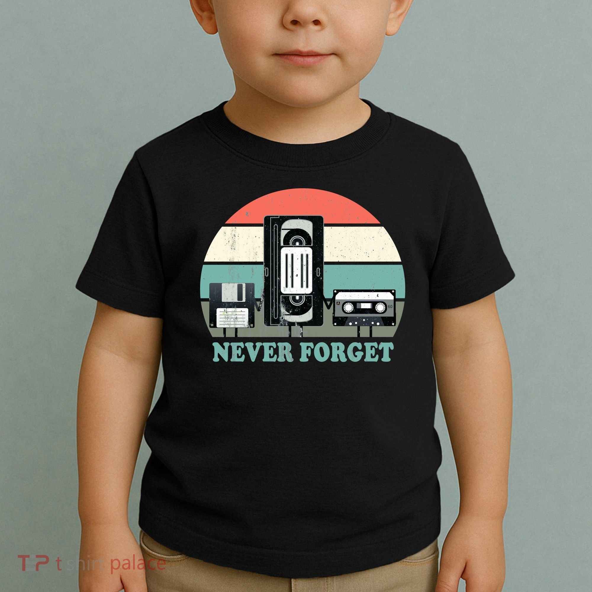 Never Forget VHS, Cassette, Floppy Disc Old School Retro Toddler T-Shirt