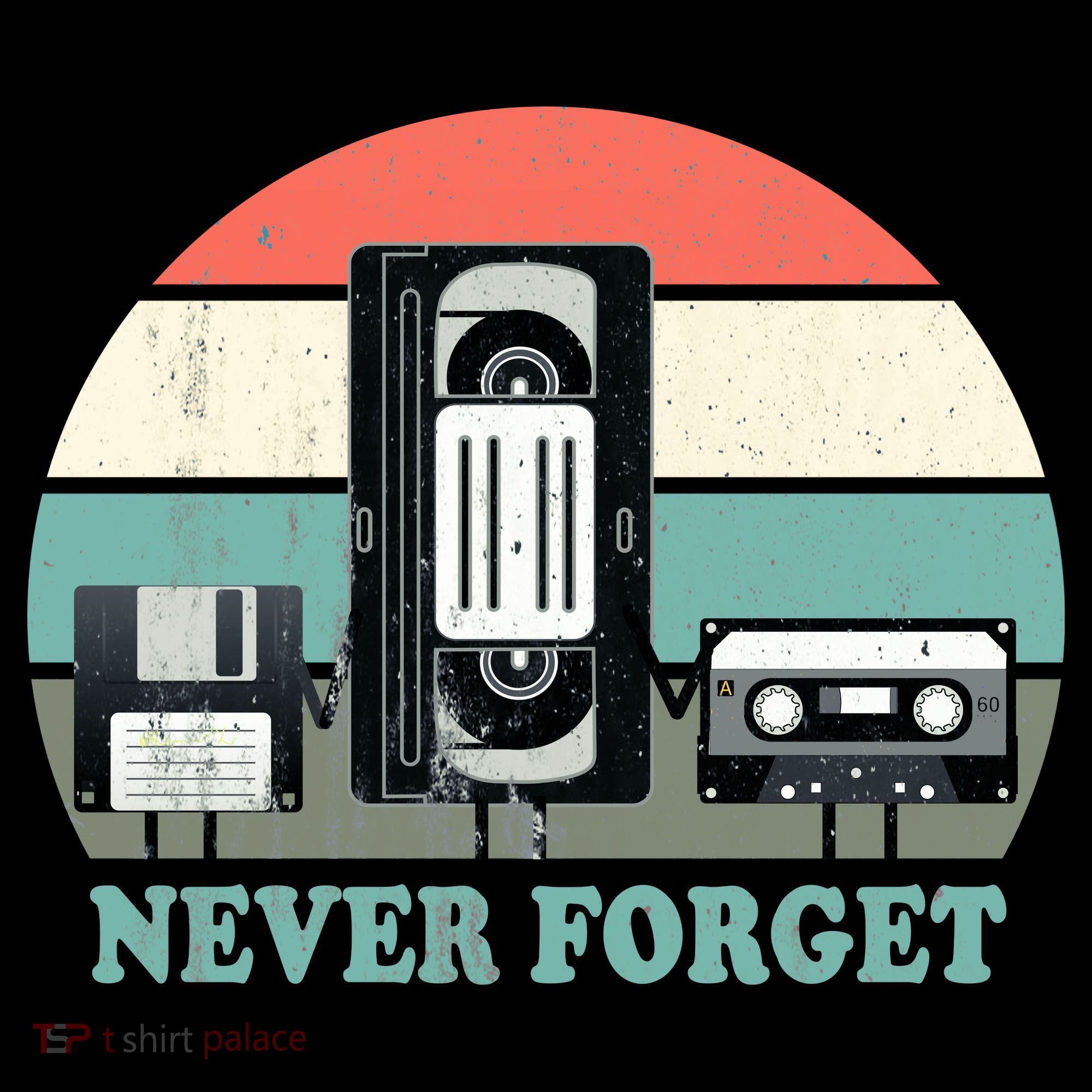 Never Forget VHS, Cassette, Floppy Disc Old School Retro Toddler T-Shirt