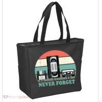 Never Forget VHS, Cassette, Floppy Disc Old School Retro Tote Bag thumb 2