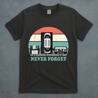 Never Forget VHS, Cassette, Floppy Disc Old School Retro T-Shirt thumb 4