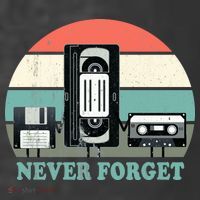 Never Forget VHS, Cassette, Floppy Disc Old School Retro Kids T-Shirt thumb 4