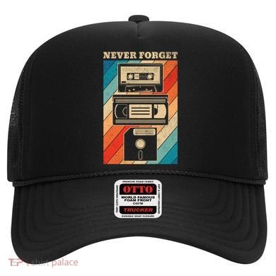 Never Forget Vintage Floppy Disk Vhs Tape 90s 80s Cassette Great Gift Hat