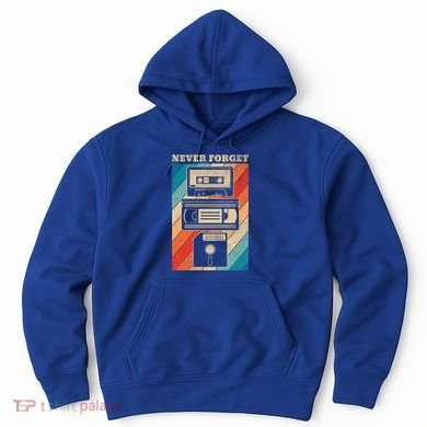 Never Forget Vintage Floppy Disk Vhs Tape 90s 80s Cassette Great Gift Hoodie