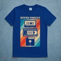 Never Forget Vintage Floppy Disk Vhs Tape 90s 80s Cassette Great Gift T-Shirt thumb 5