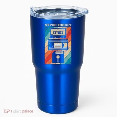 Never Forget Vintage Floppy Disk Vhs Tape 90s 80s Cassette Great Gift Tumbler