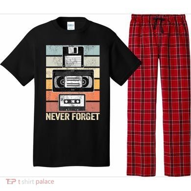 Never Forget Vintage Floppy Disk Vhs Tape 90s 80s Cassette Pajama Set