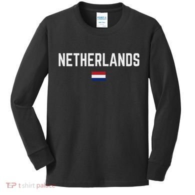 Netherlands Flag Women Netherlands Kids Long Sleeve Shirt