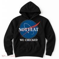 Not Flat We Checked Earth Is Flat Funny Conspiracy Globe Lie Space Hoodie thumb 0