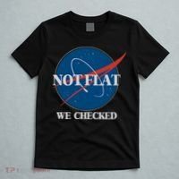 Not Flat We Checked Earth Is Flat Funny Conspiracy Globe Lie Space T-Shirt thumb 5