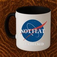 Not Flat We Checked Earth Is Flat Funny Conspiracy Globe Lie Space Coffee Mug thumb 2