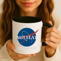 Not Flat We Checked Earth Is Flat Funny Conspiracy Globe Lie Space Coffee Mug thumb 3