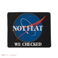 Not Flat We Checked Earth Is Flat Funny Conspiracy Globe Lie Space Mousepad thumb 0